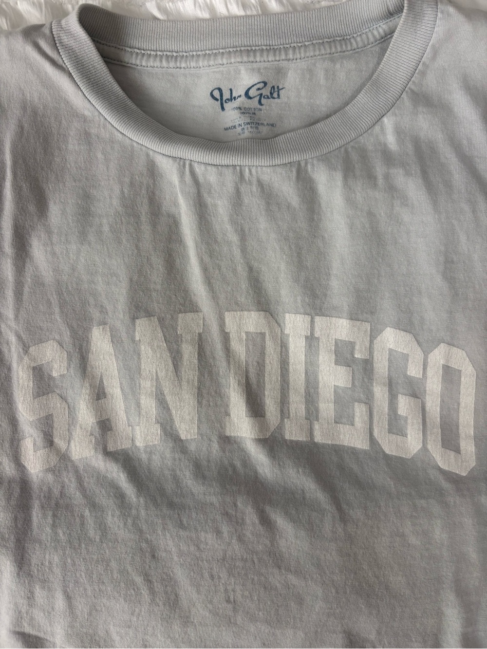 Brandy Melville light blue SAN DIEGO graphic tee